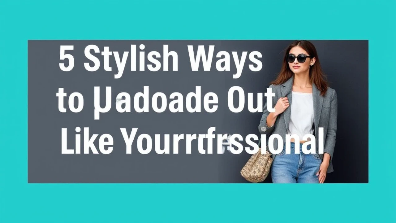 5 Stylish Ways to Upgrade Your Outfit Like a Professional
