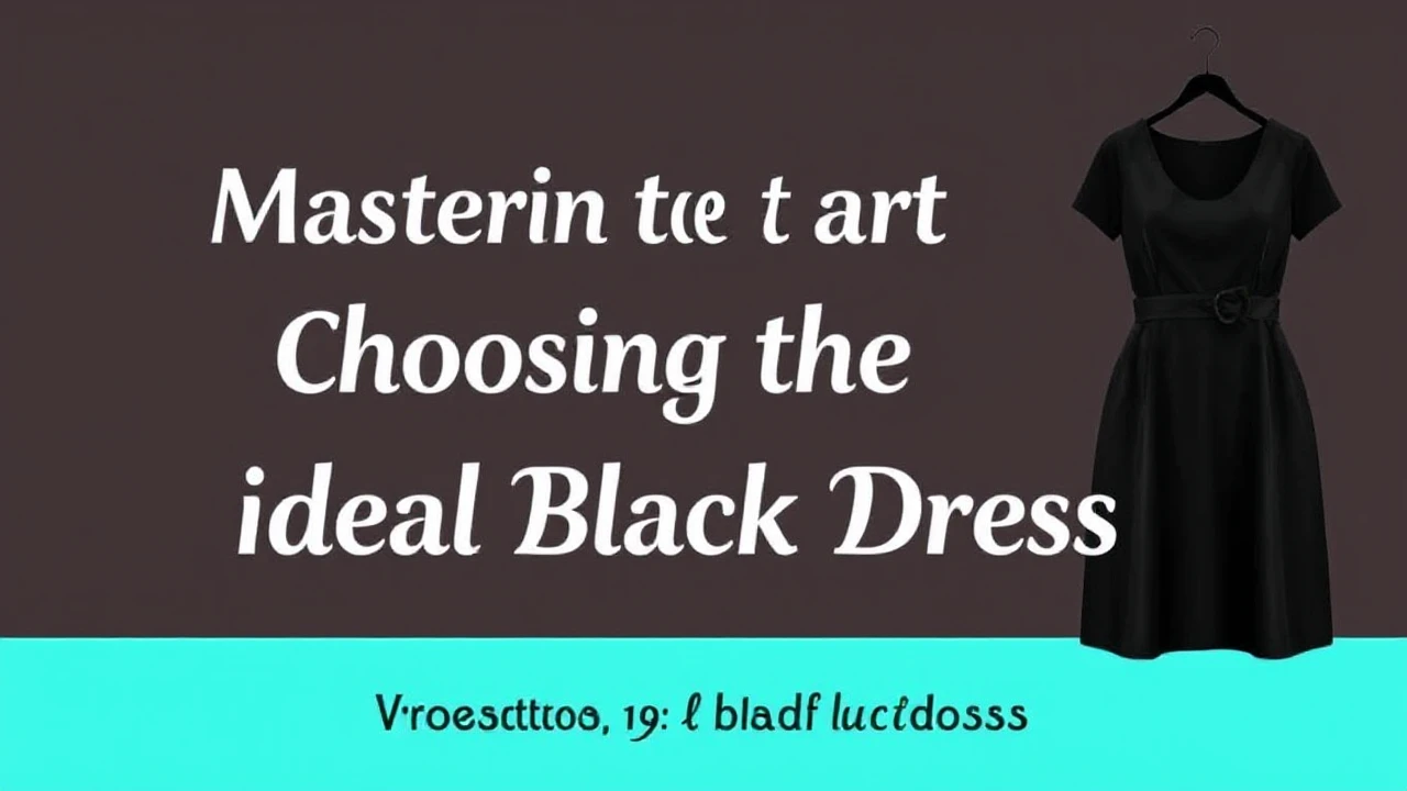 Mastering the Art of Choosing the Ideal Little Black Dress
