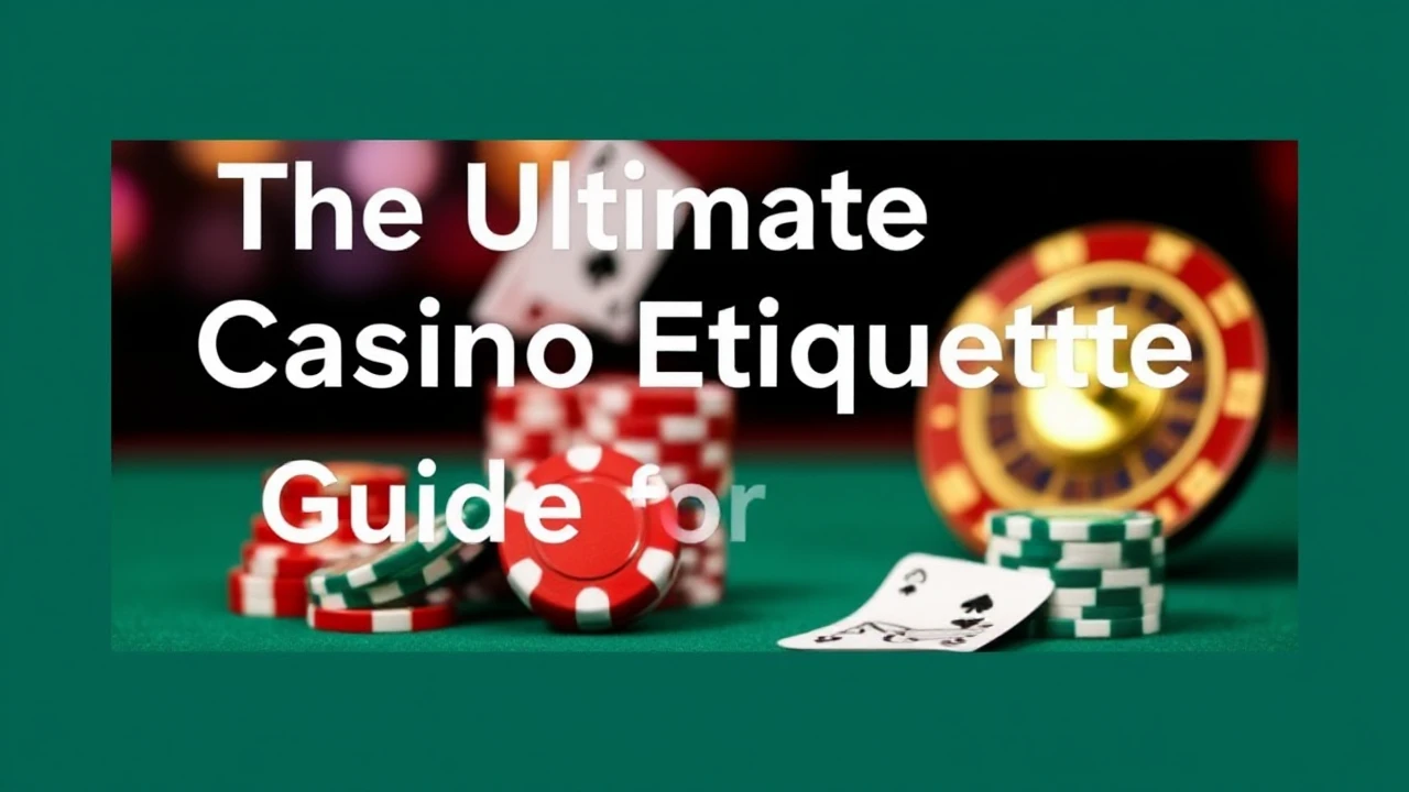 The Ultimate Casino Etiquette Guide for Newbies: Dos and Don'ts