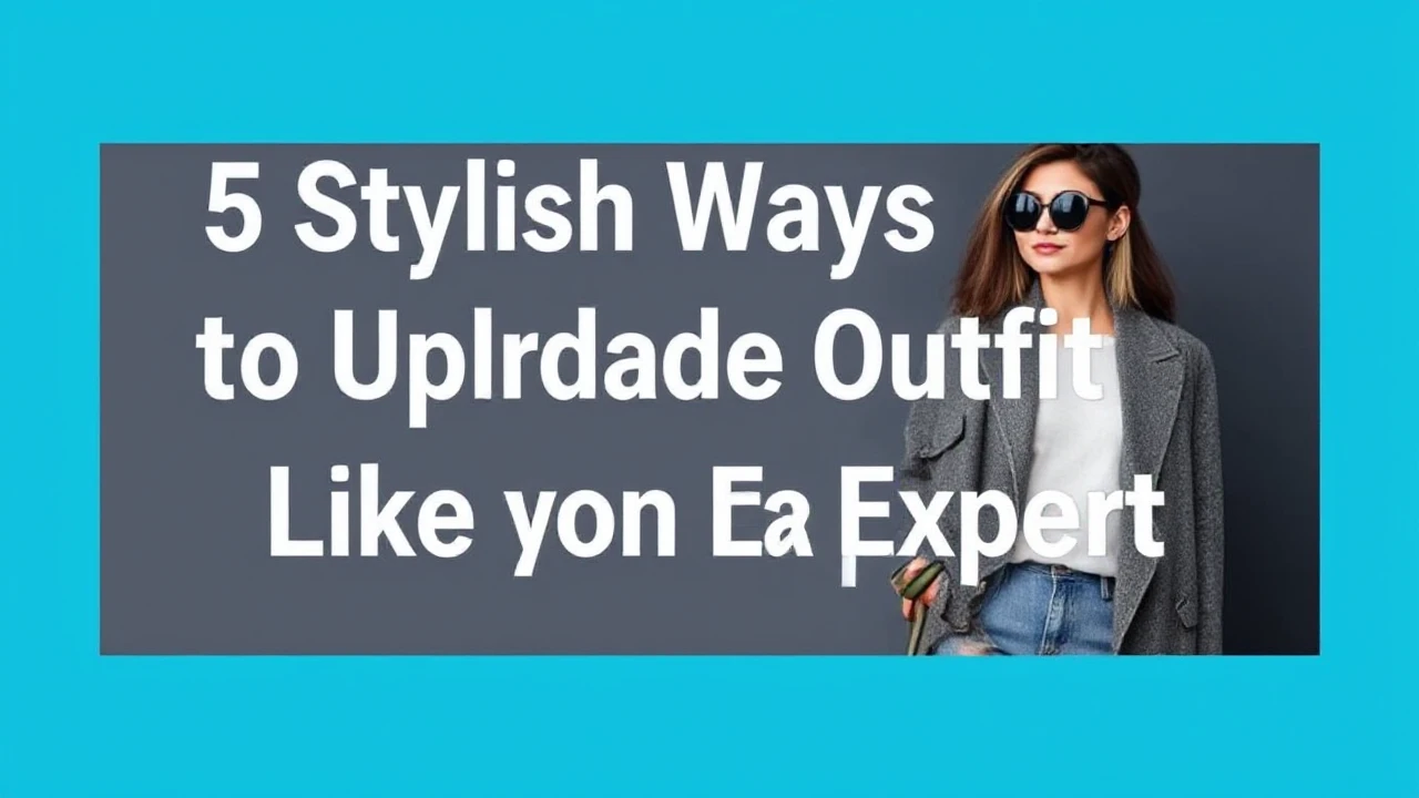 5 Stylish Ways to Upgrade Your Outfit Like an Expert