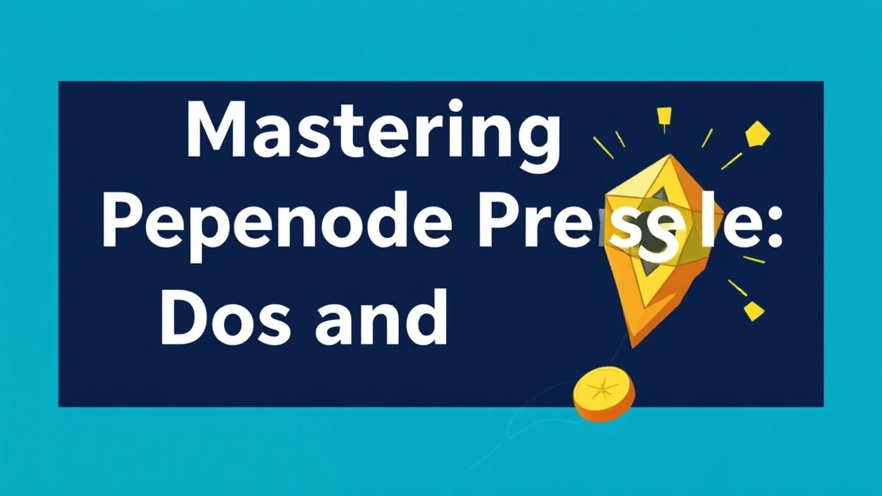 Mastering Pepenode Presale: Dos and Don'ts