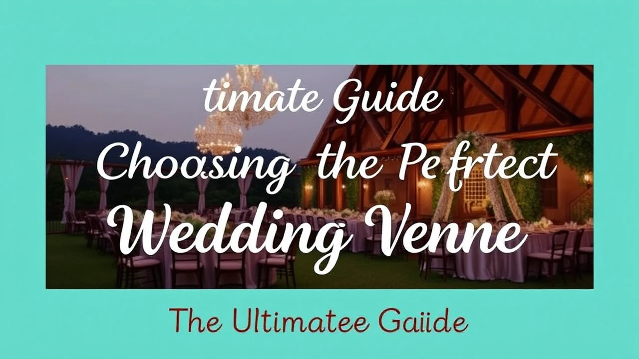 The Ultimate Guide to Choosing the Perfect Wedding Venue