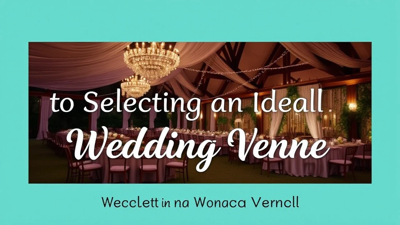 A Comprehensive Manual to Selecting an Ideal Wedding Venue