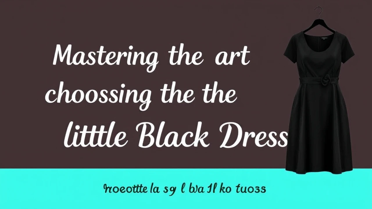 Mastering the Art of Choosing the Ultimate Little Black Dress
