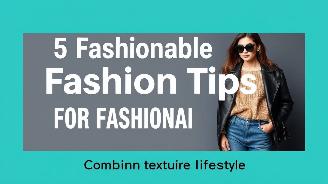5 Fashionable Fashion Tips for a Fashionable Lifestyle
