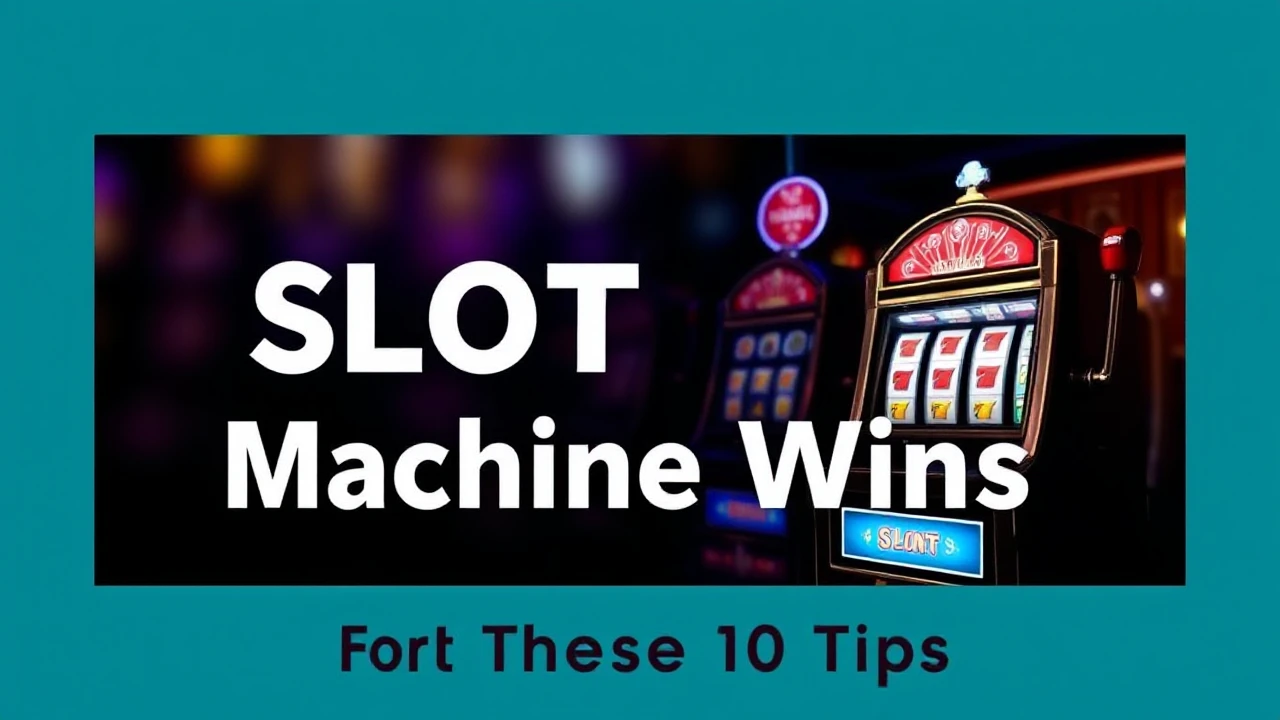 Enhance Your Slot Machine Wins with These 10 Tips