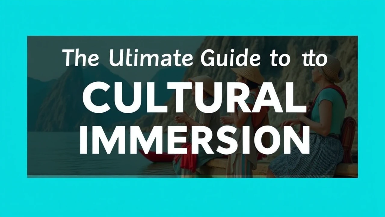 The Ultimate Guide to Cultural Immersion: Embracing Local Traditions While Traveling