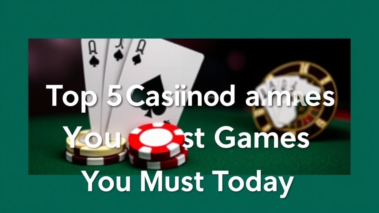 Uncover the Top 5 Casino Games You Must Try Today