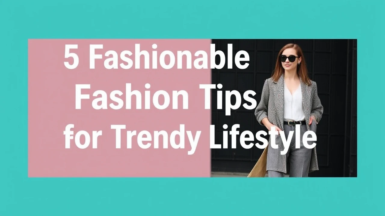 5 Fashionable Fashion Tips for a Trendy Lifestyle