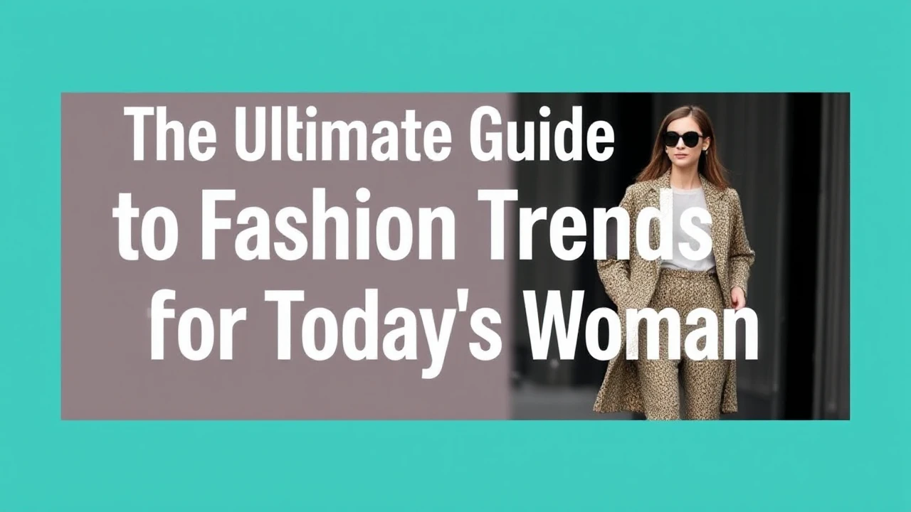 The Ultimate Guide to Fashion Trends for Today's Woman