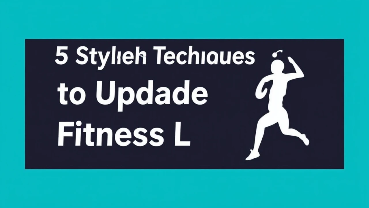 5 Stylish Techniques to Upgrade Your Fitness Lifestyle