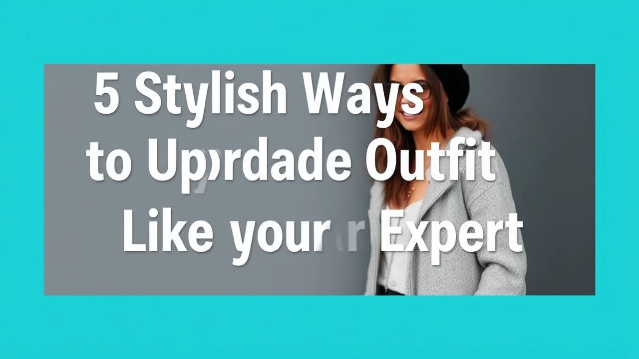 5 Stylish Ways to Upgrade Your Outfit Like an Expert