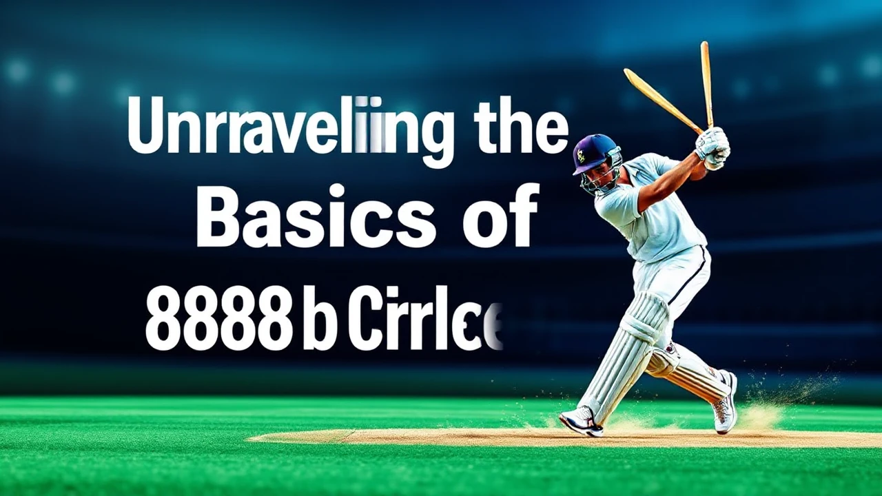 Unraveling the Basics of 888b Cricket: A Newcomer's Comprehensive Handbook