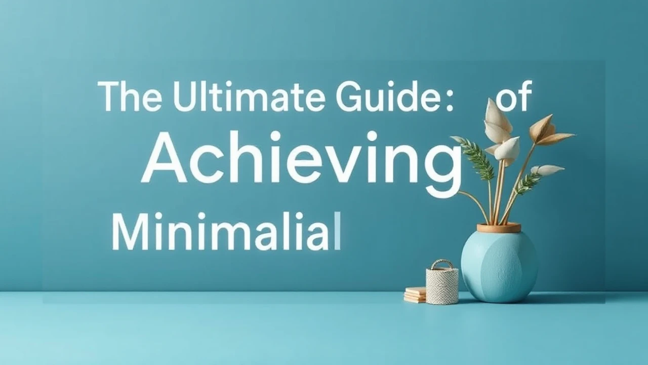 The Ultimate Guide of Achieving a Minimalist Lifestyle