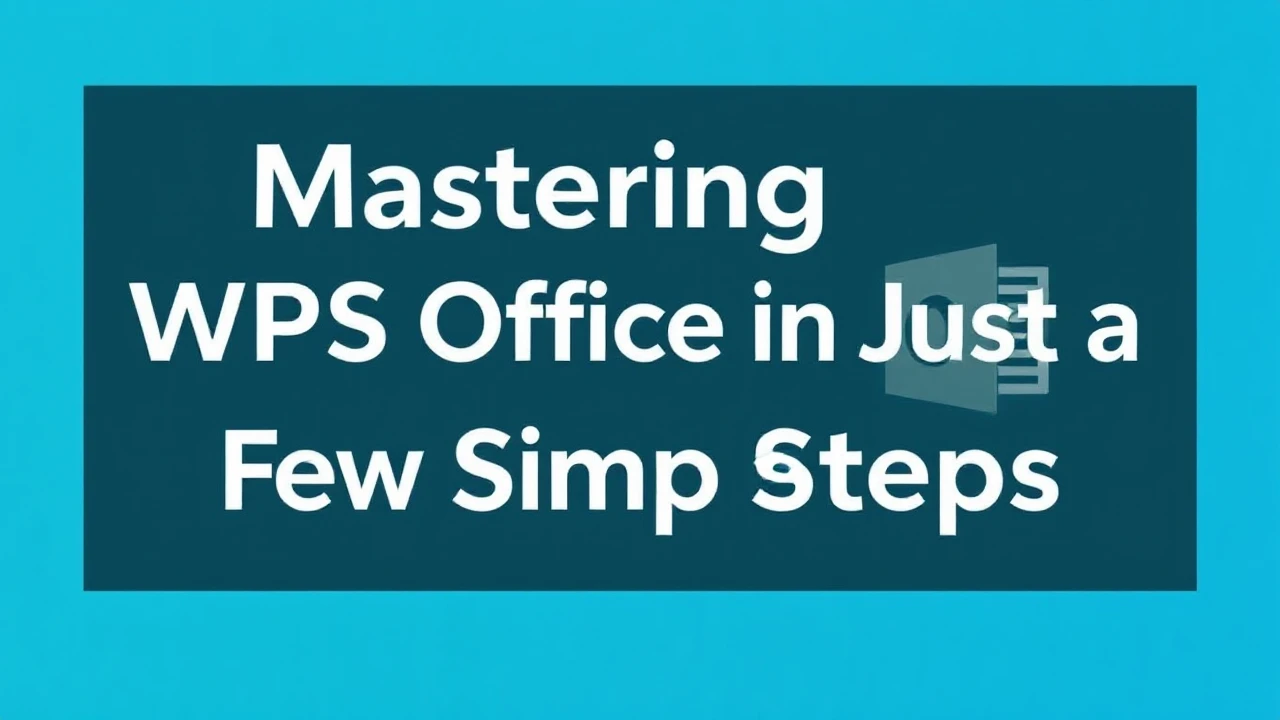 Mastering WPS Office in Just a Few Simple Steps