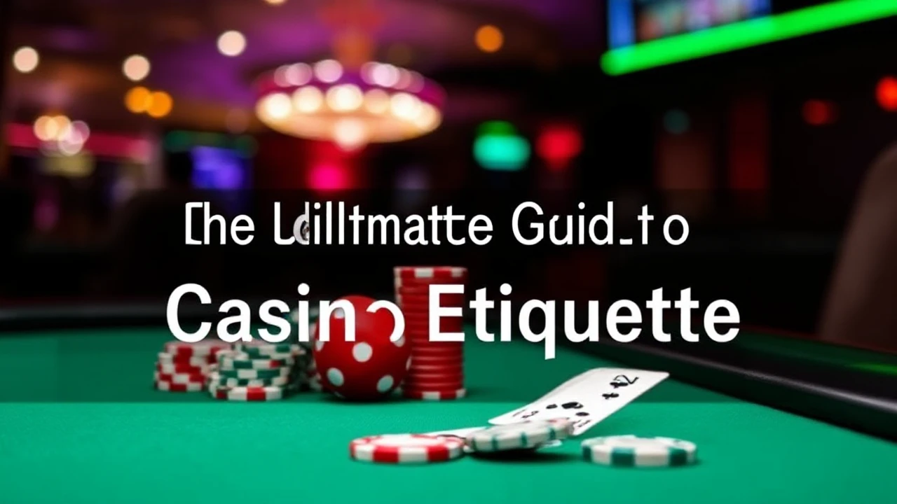 The Ultimate Guide to Casino Etiquette: Essential Do's and Don'ts