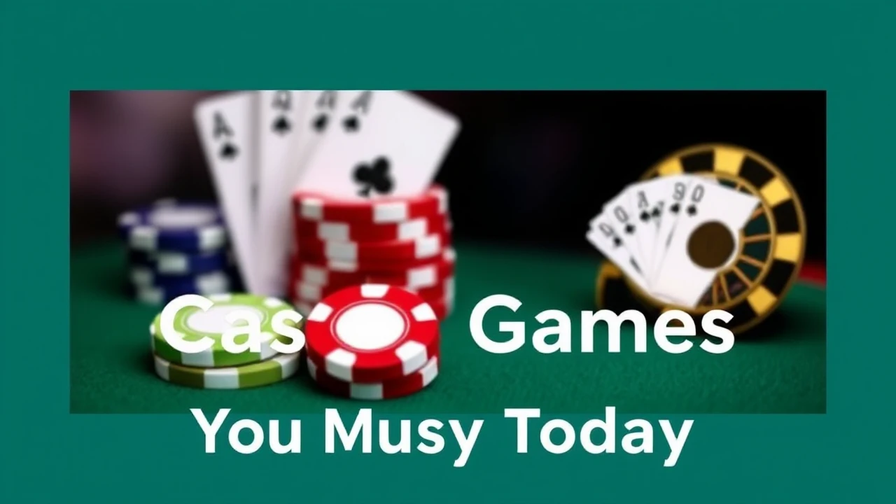Your Go-To List of Top 10 Casino Games You Must Try Today