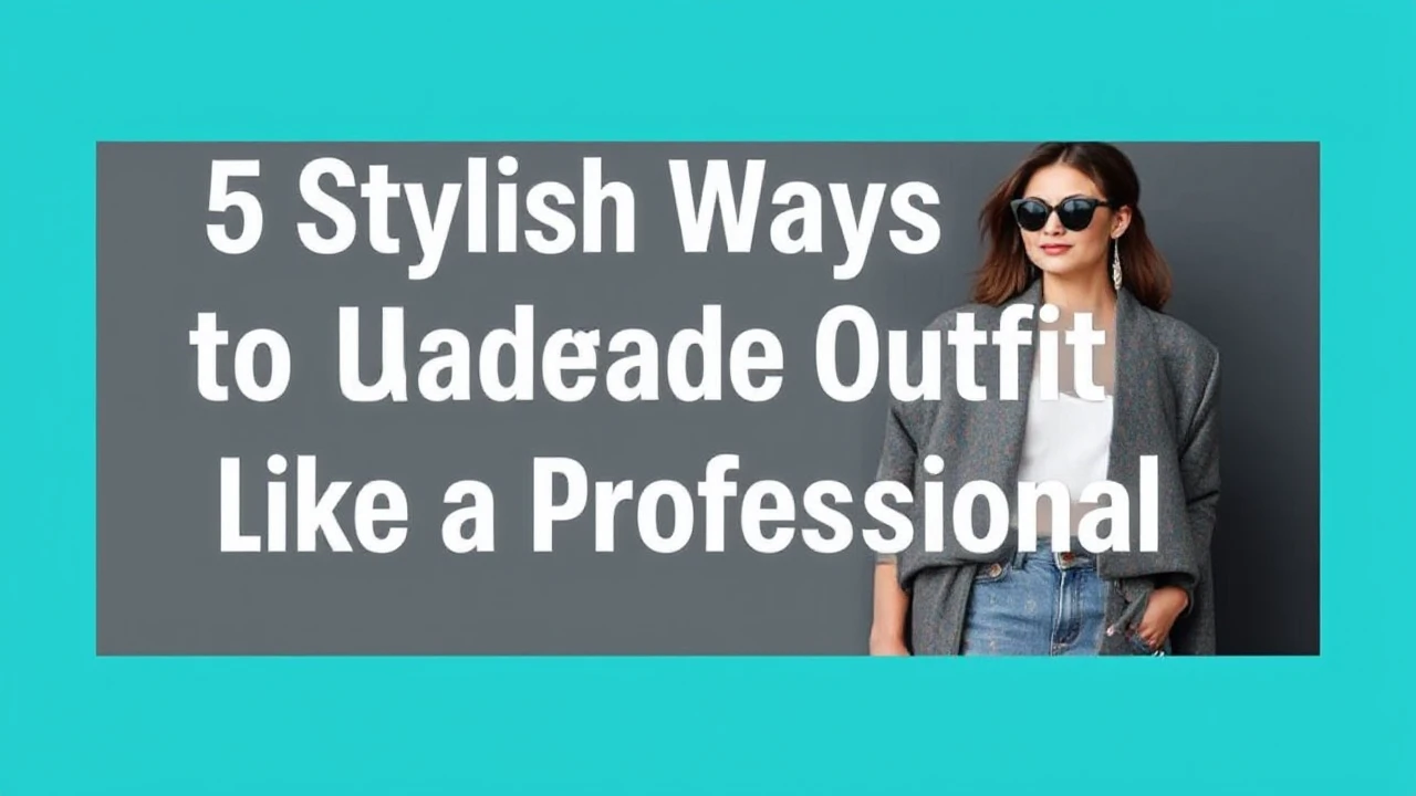 5 Stylish Ways to Upgrade Your Outfit Like a Professional