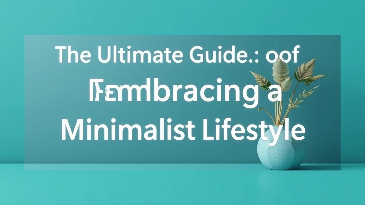 The Ultimate Guide of Embracing a Minimalist Lifestyle