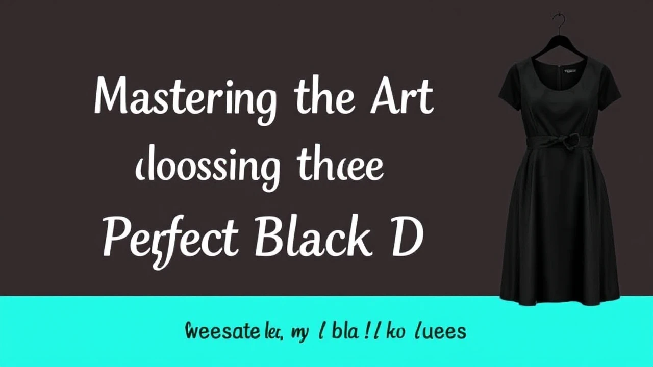 Mastering the Art of Choosing the Perfect Little Black Dress