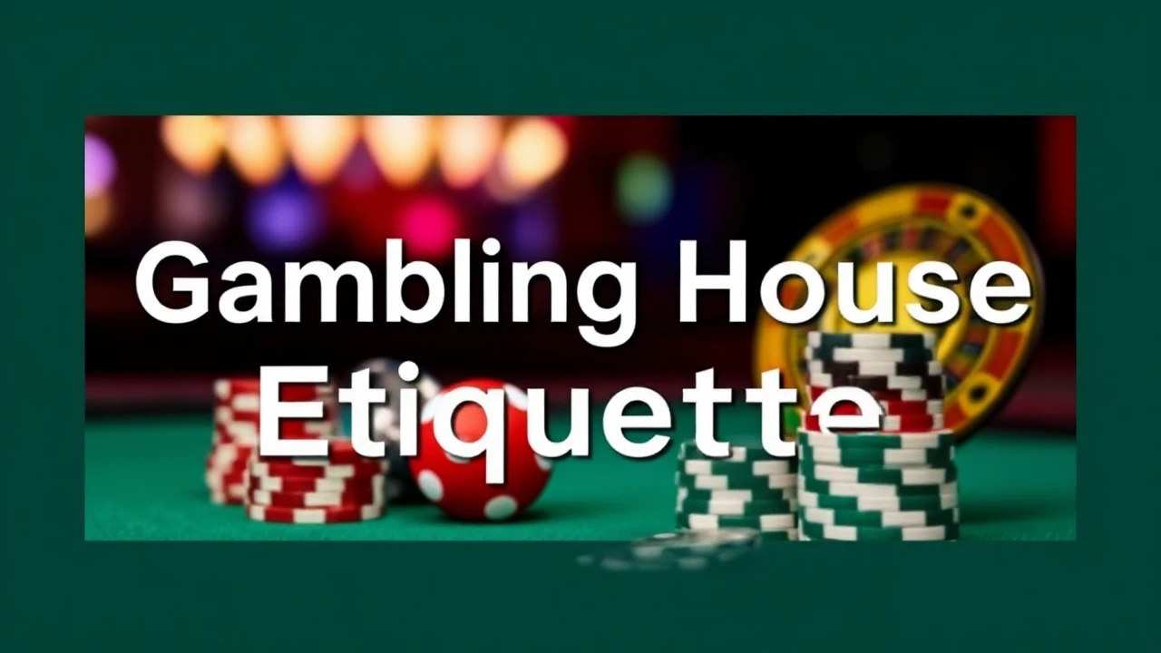Key Tips of Gambling House Etiquette: What You Should Know