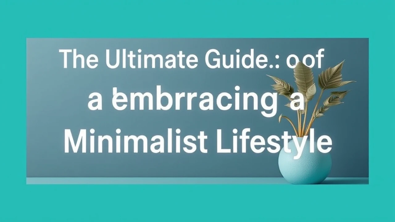 The Ultimate Guide of Embracing a Minimalist Lifestyle