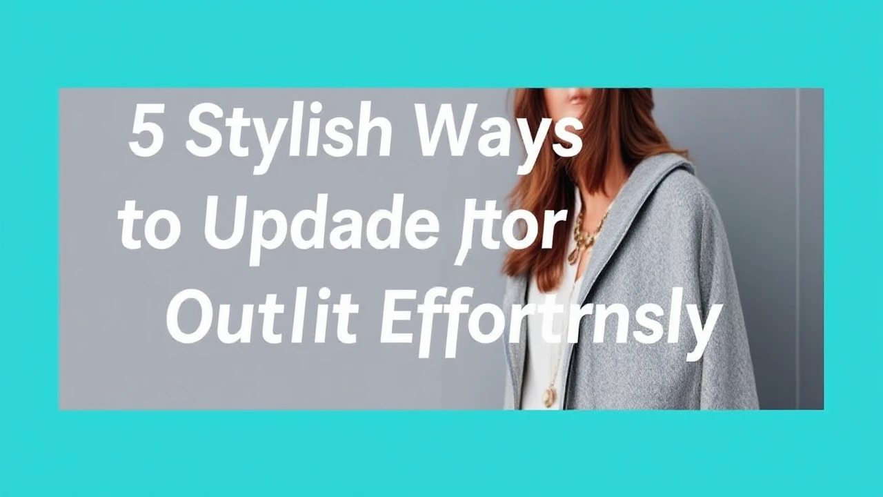 5 Stylish Ways to Upgrade Your Outfit Effortlessly