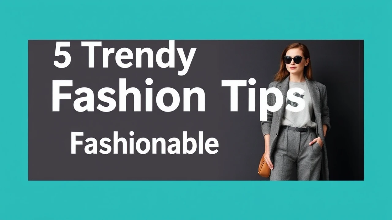 5 Trendy Fashion Tips for a Fashionable Lifestyle