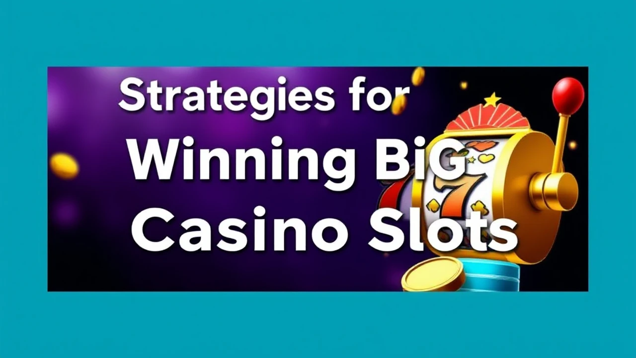 Strategies for Winning Big at Casino Slots