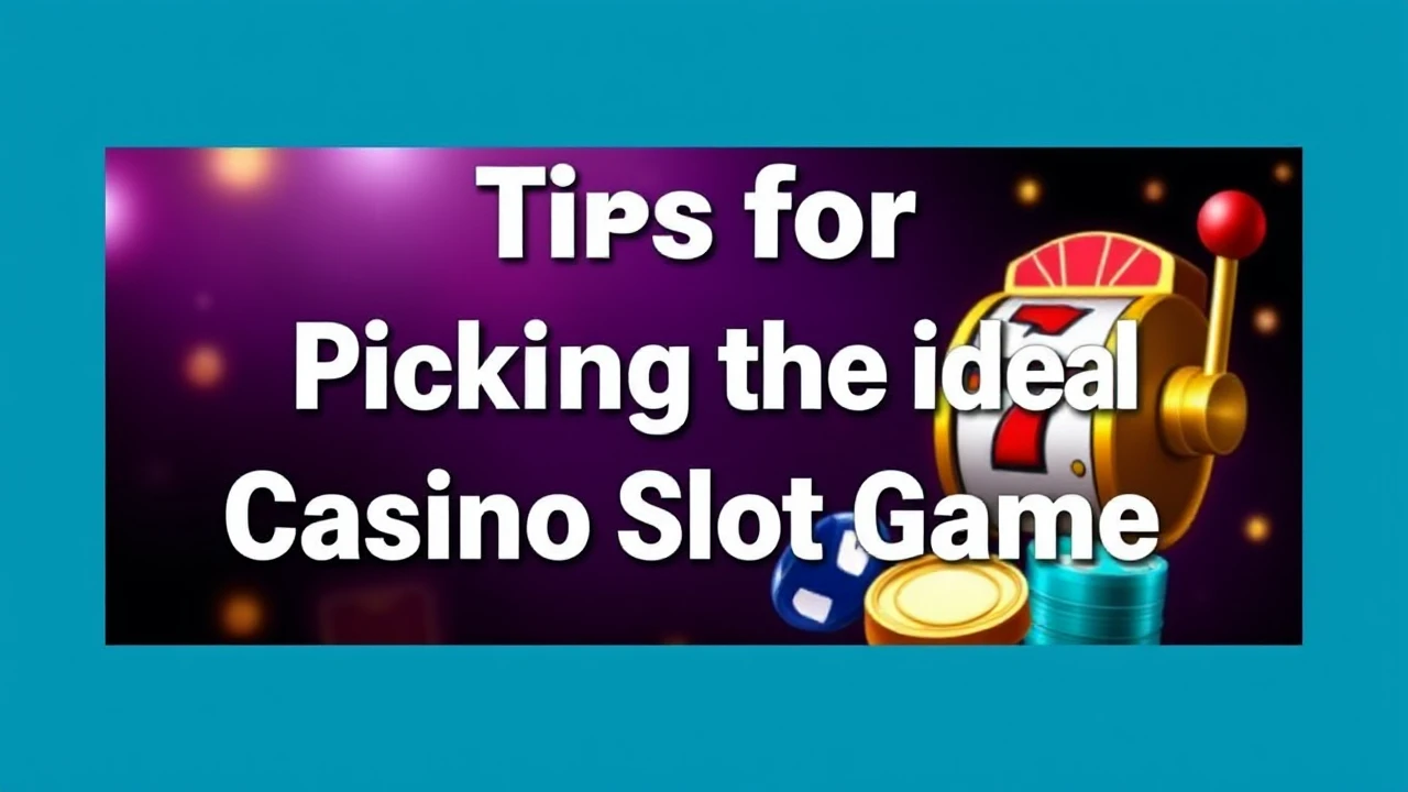 Best Tips for Picking the Ideal Casino Slot Game
