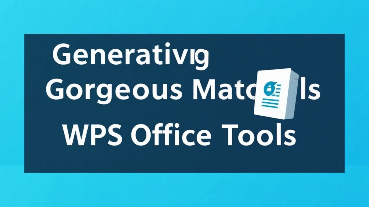 Generating Gorgeous Materials harnessing WPS Office Tools