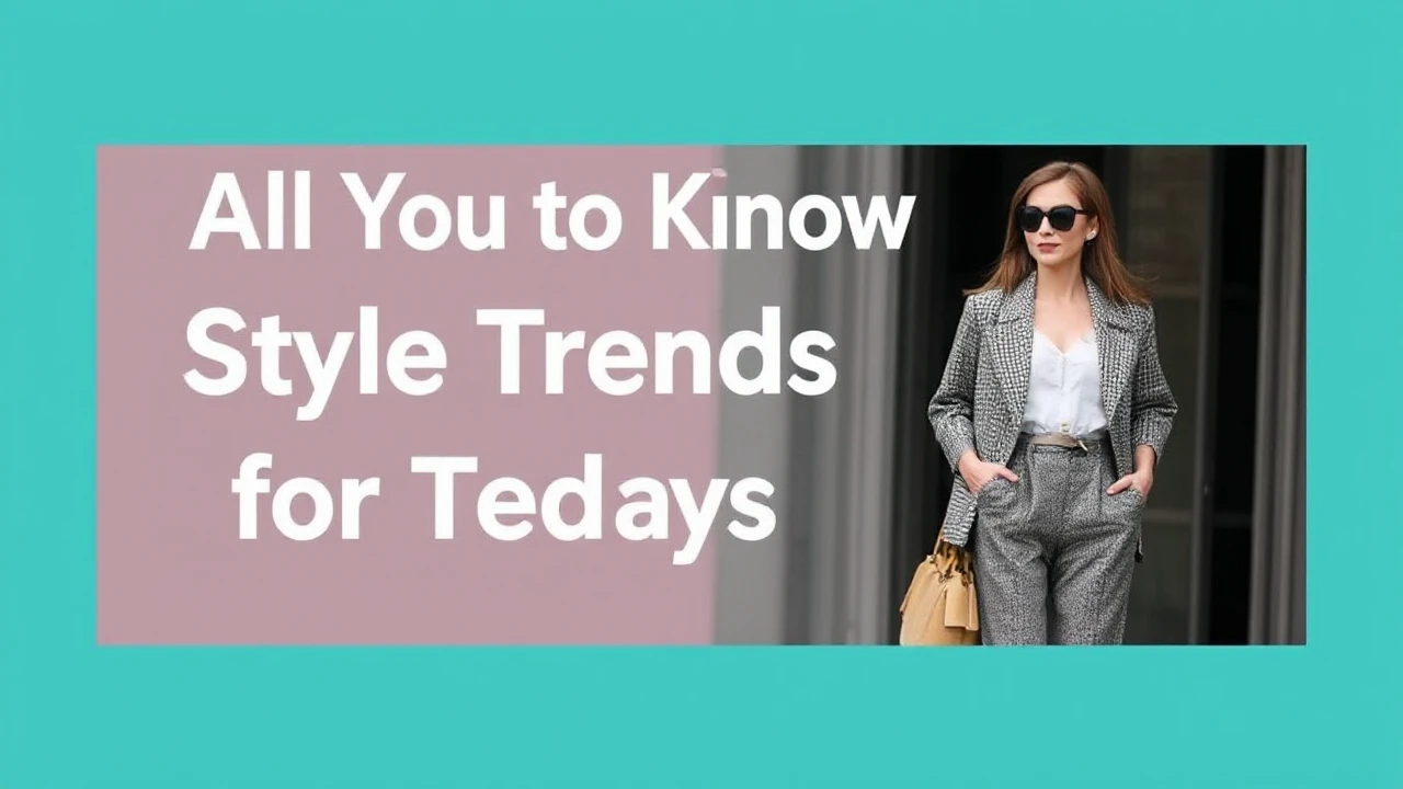 All You Need to Know to Style Trends for Today's Woman