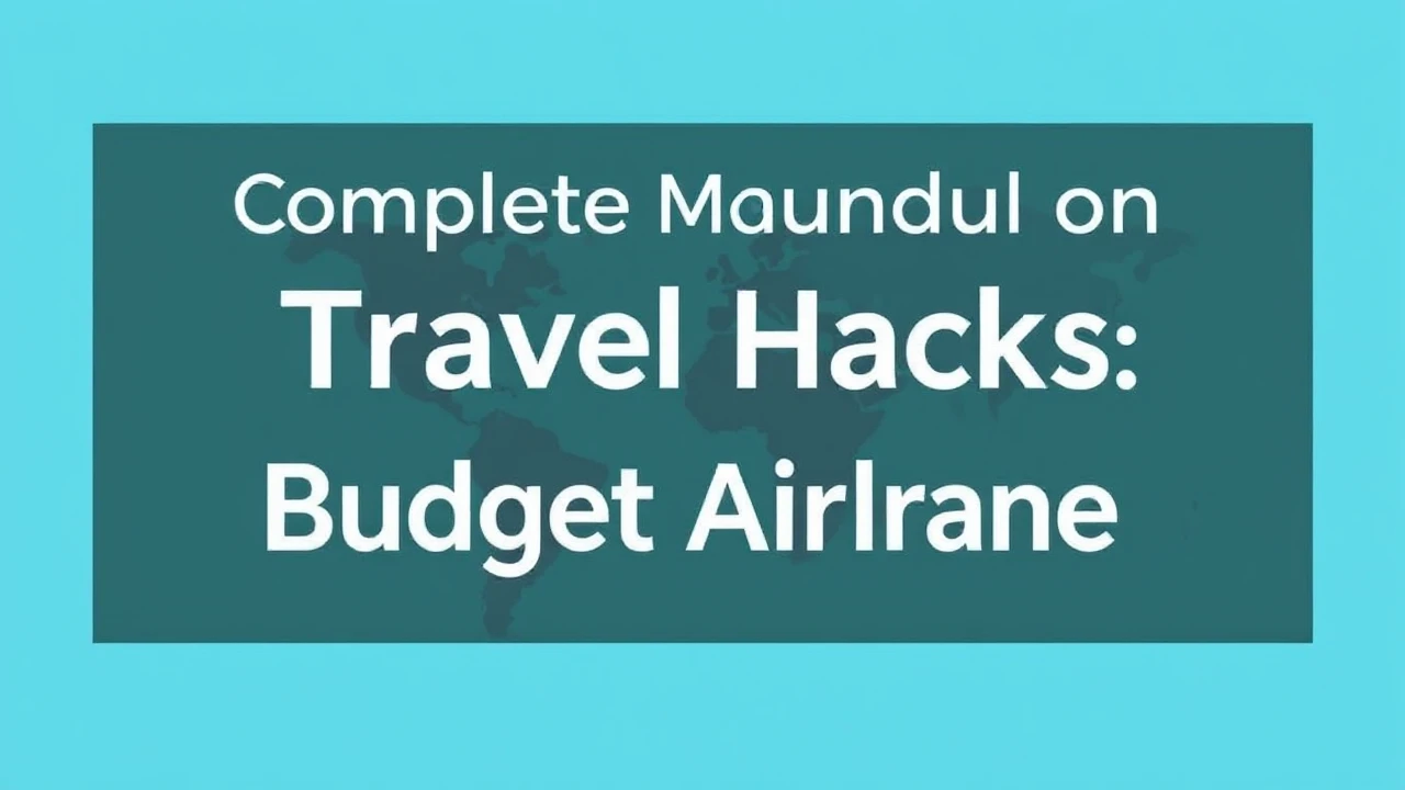 Complete Manual on Travel Hacks: Mastering Budget Airfare