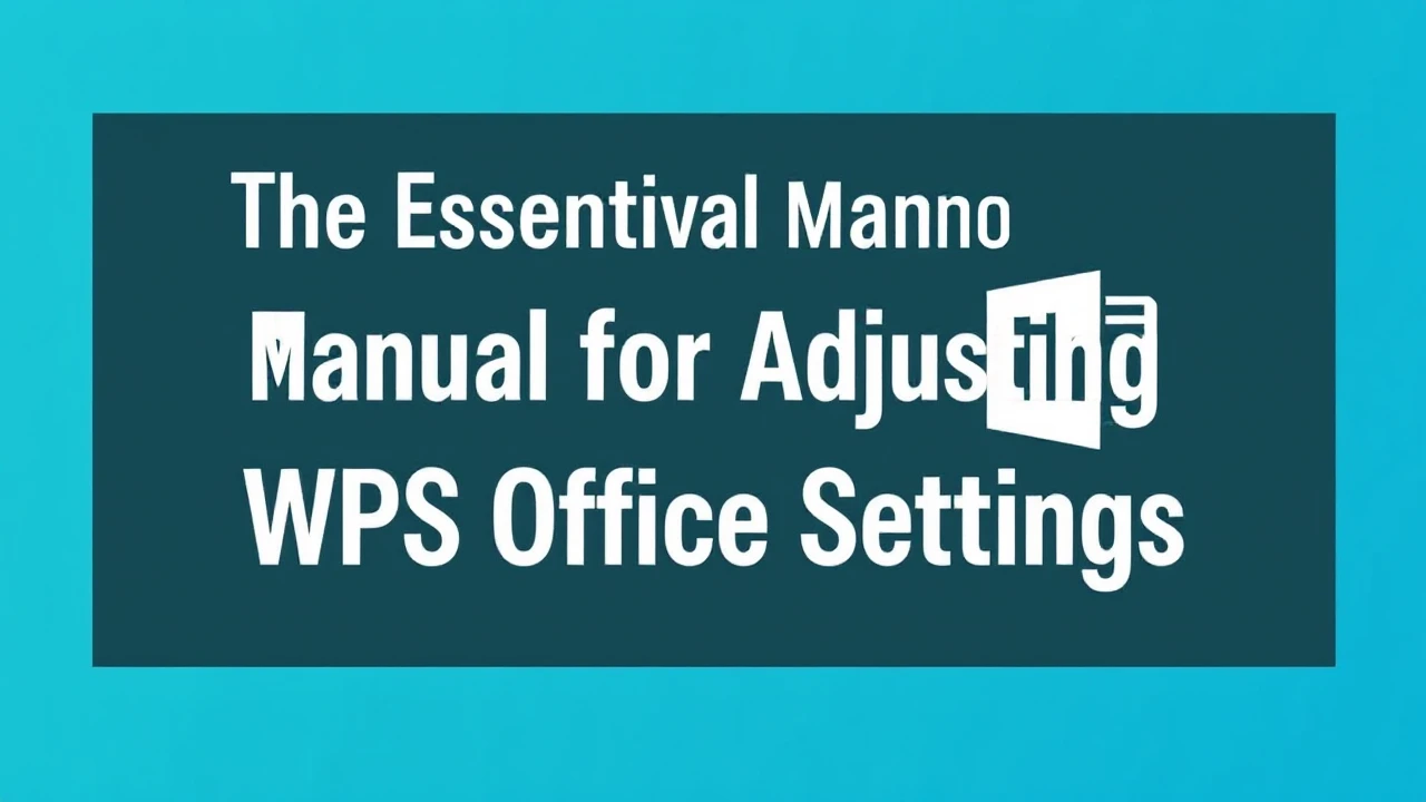 The Essential Manual for Adjusting WPS Office Settings