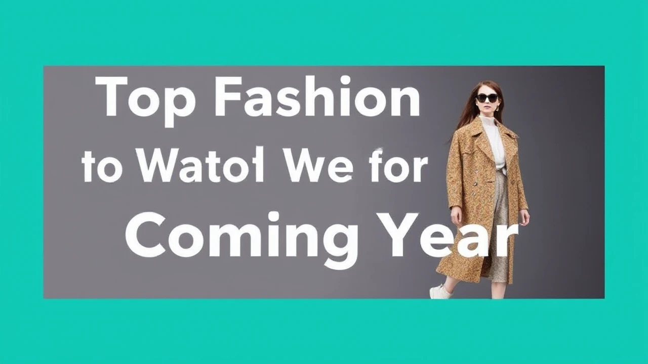 Top Fashion Trends to Watch Out for in the Coming Year