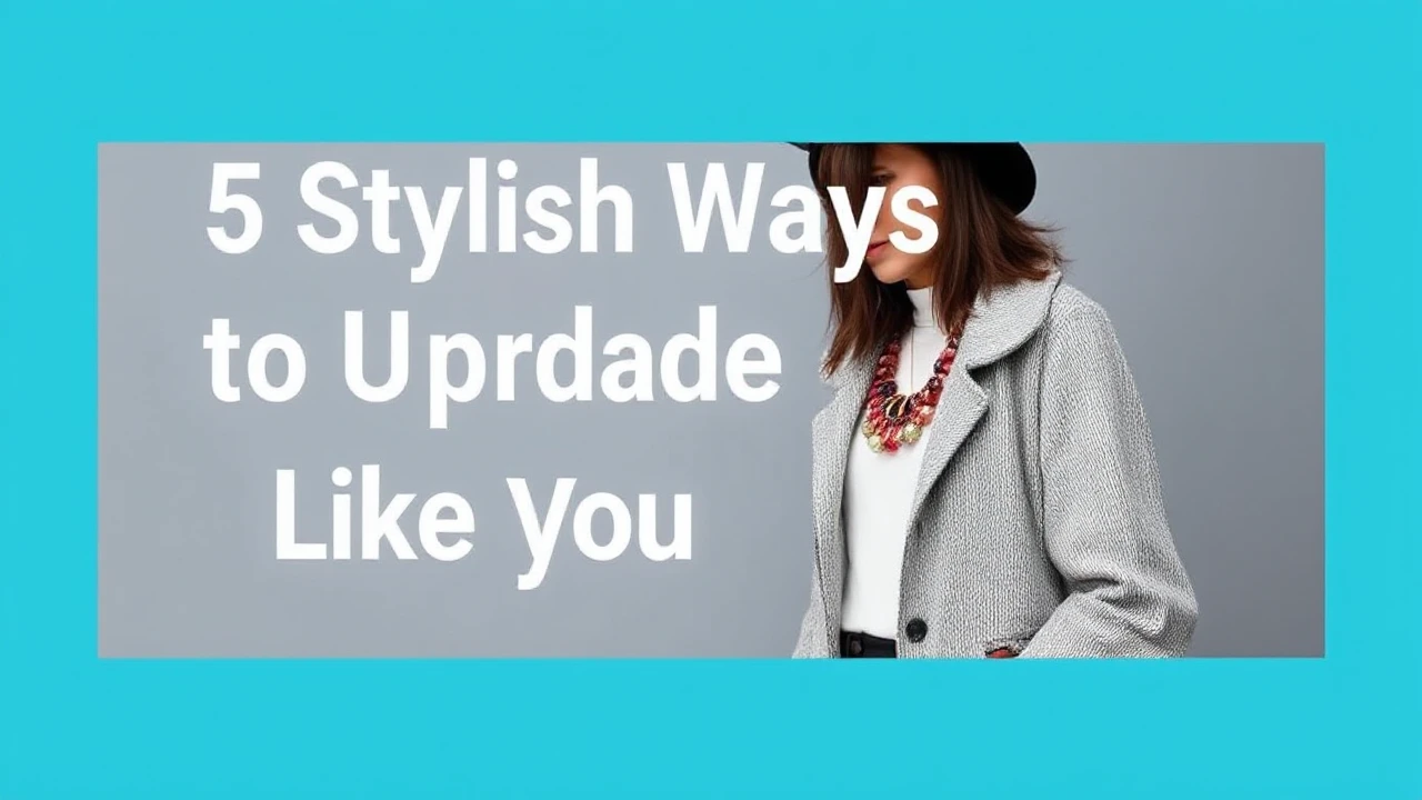 5 Stylish Ways to Upgrade Your Outfit Like an Expert