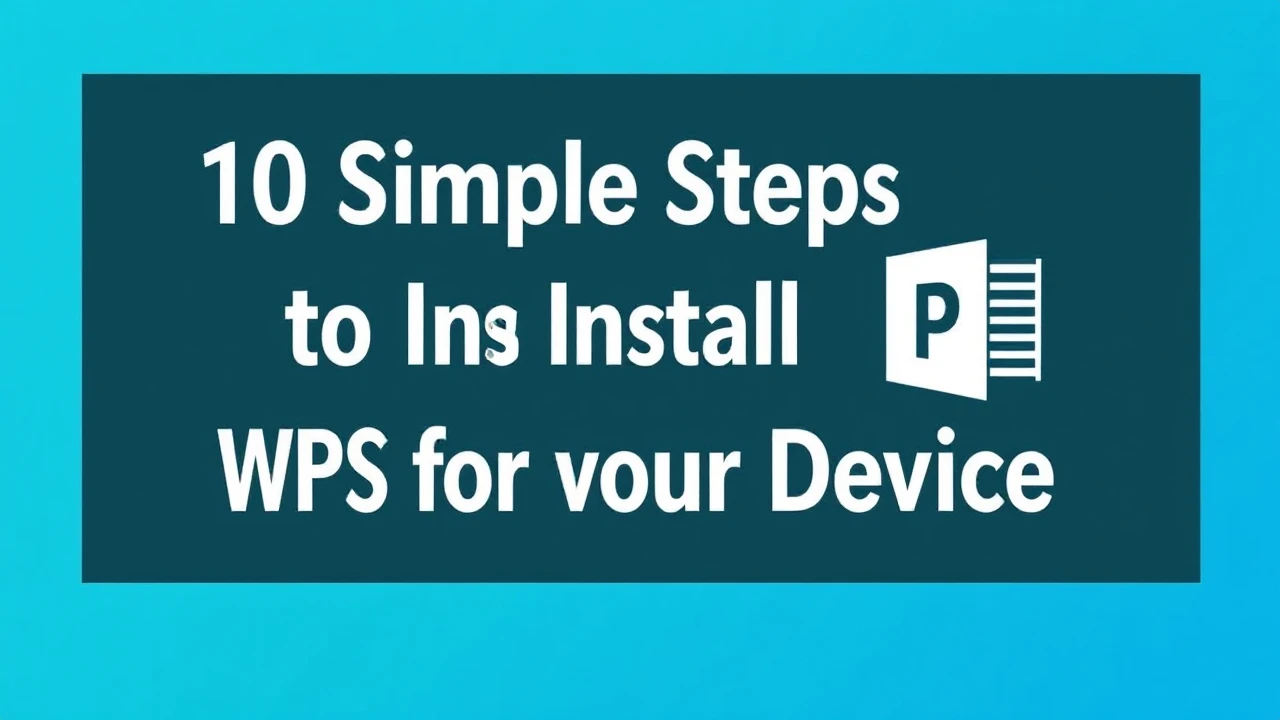 10 Simple Steps to Install WPS for Your Device