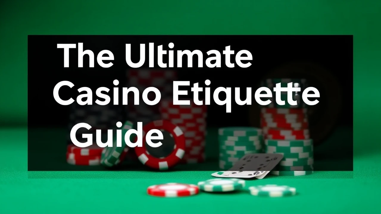 The Ultimate Casino Etiquette Guide for Beginners: Dos and Don'ts