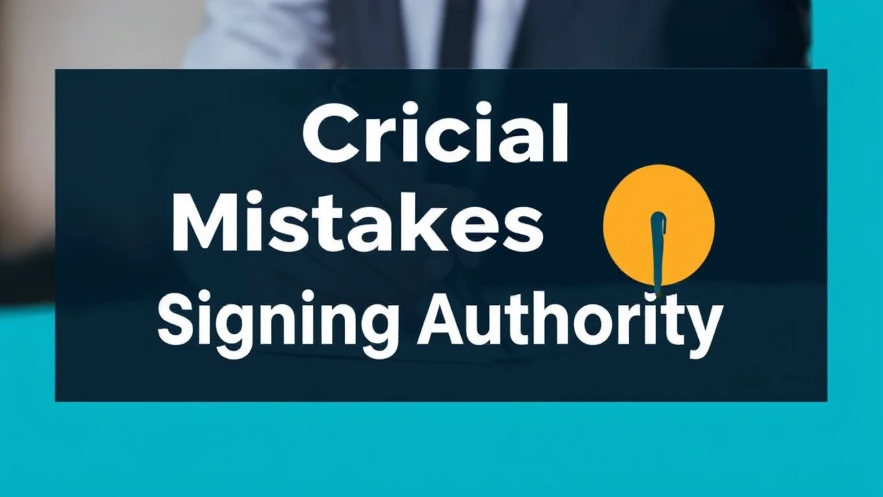 Crucial Mistakes to Sidestep as a Signing Authority