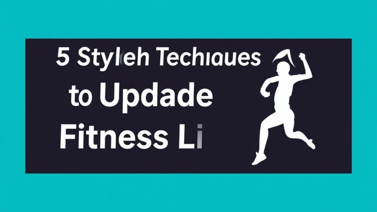 5 Stylish Techniques to Upgrade Your Fitness Lifestyle