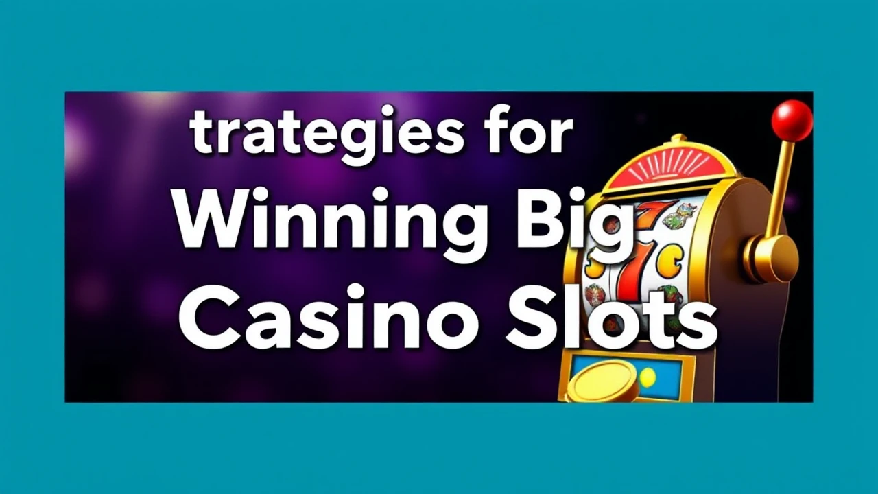 Strategies for Winning Big at Casino Slots