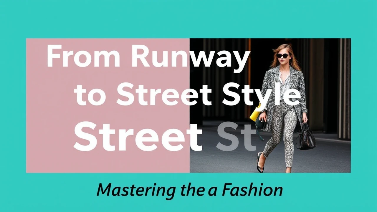 From Runway to Street Style: Mastering the Art of Fashion