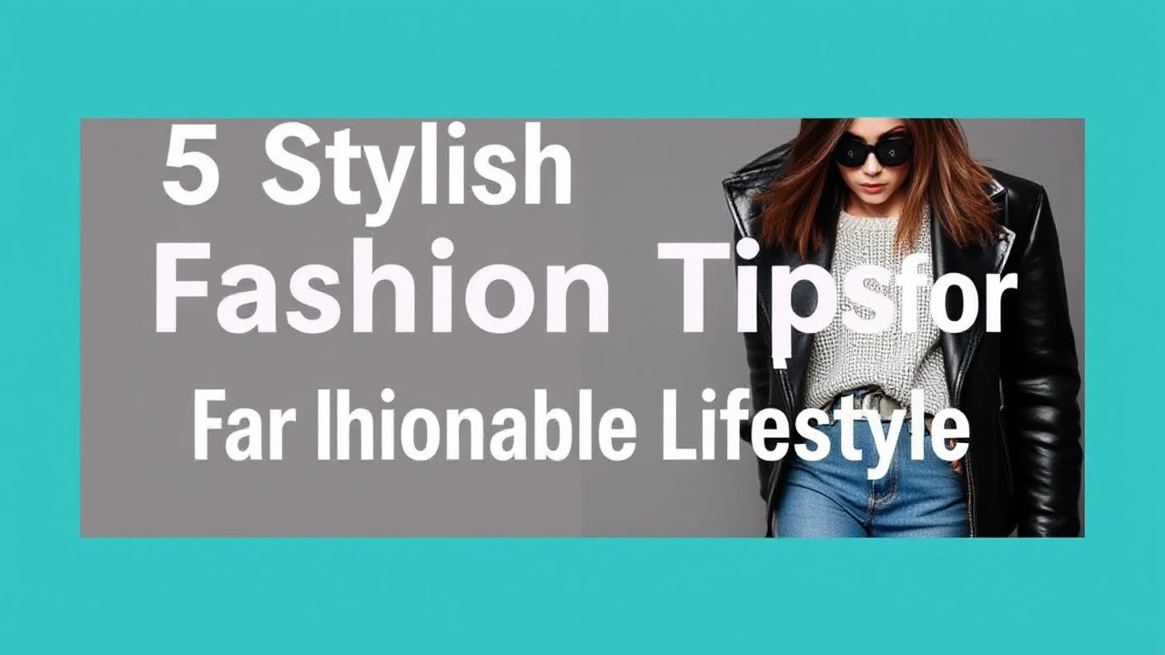 5 Stylish Fashion Tips for a Fashionable Lifestyle