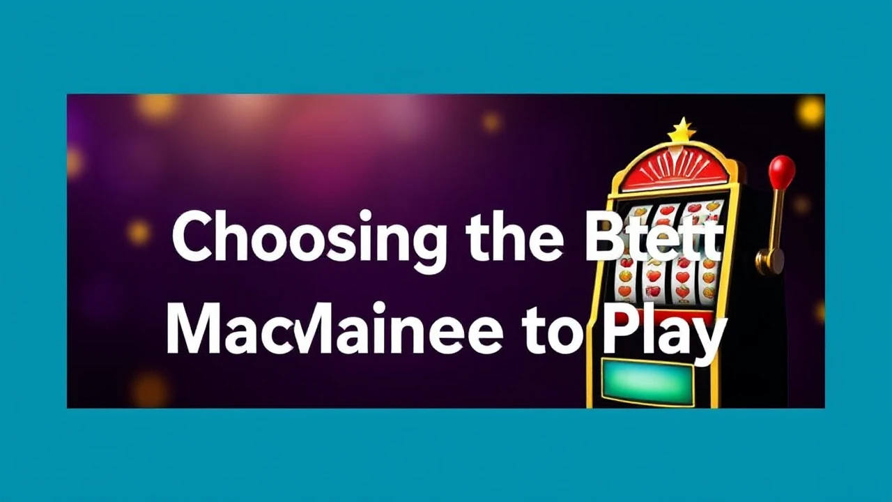 The Ultimate Manual on Choosing the Best Slot Machine to Play