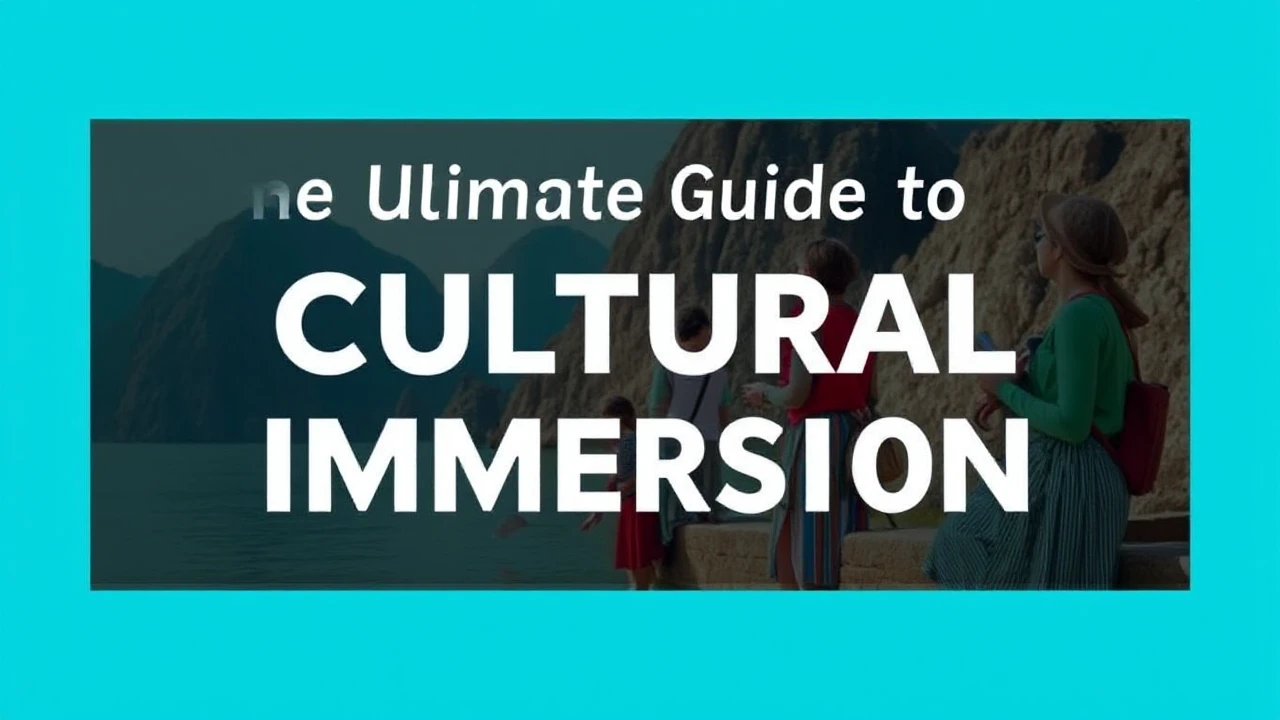 The Ultimate Guide to Cultural Immersion: Embracing Local Traditions While Traveling