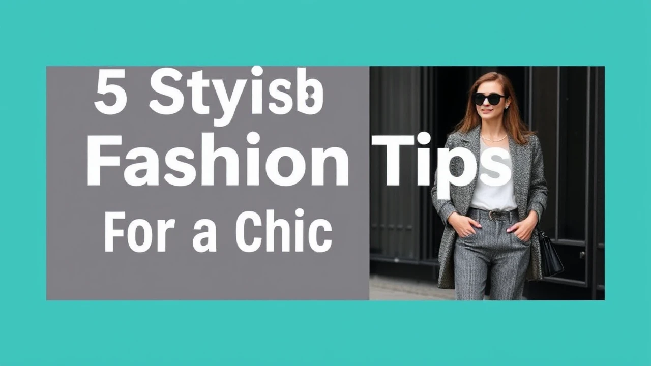 5 Stylish Fashion Tips for a Chic Lifestyle