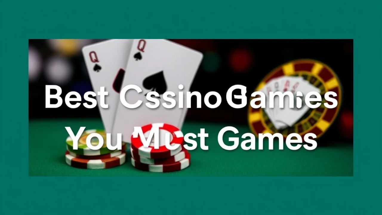 Explore the Best 5 Casino Games You Must Try Today