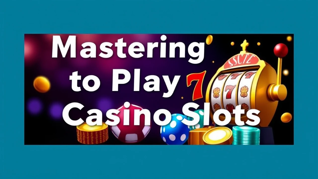 Mastering to Playing Casino Slots