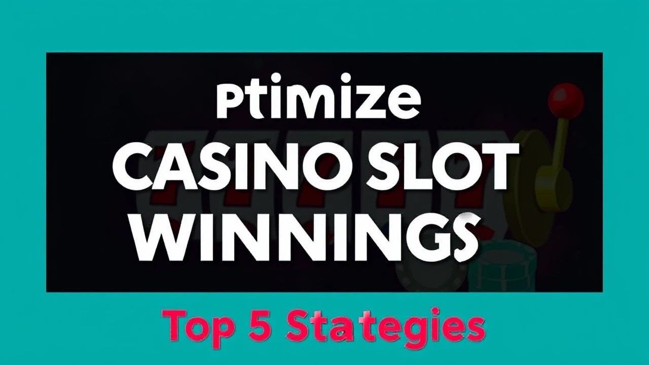 Optimize Your Casino Slot Winnings: Top 5 Strategies