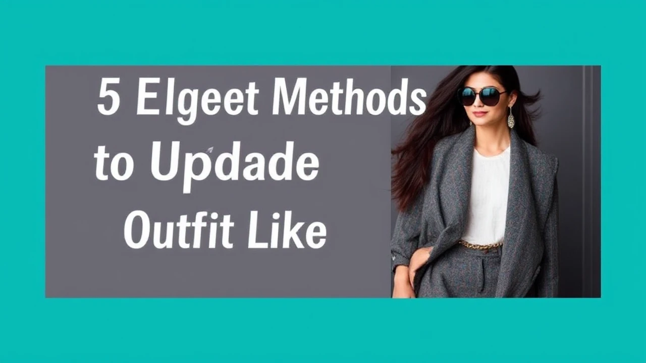 5 Elegant Methods to Upgrade Your Outfit Like an Expert